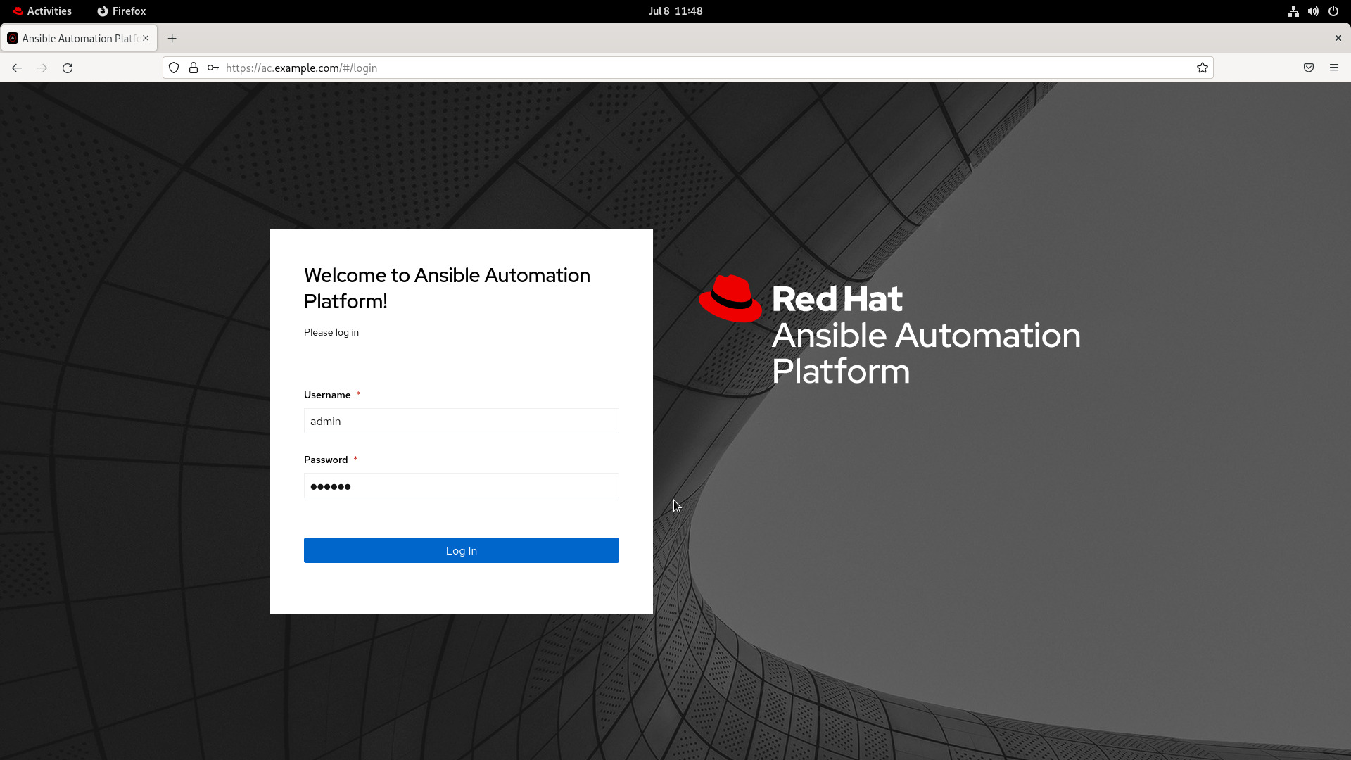 Ansible Automation Platform 2.4 Ansible Controller Login