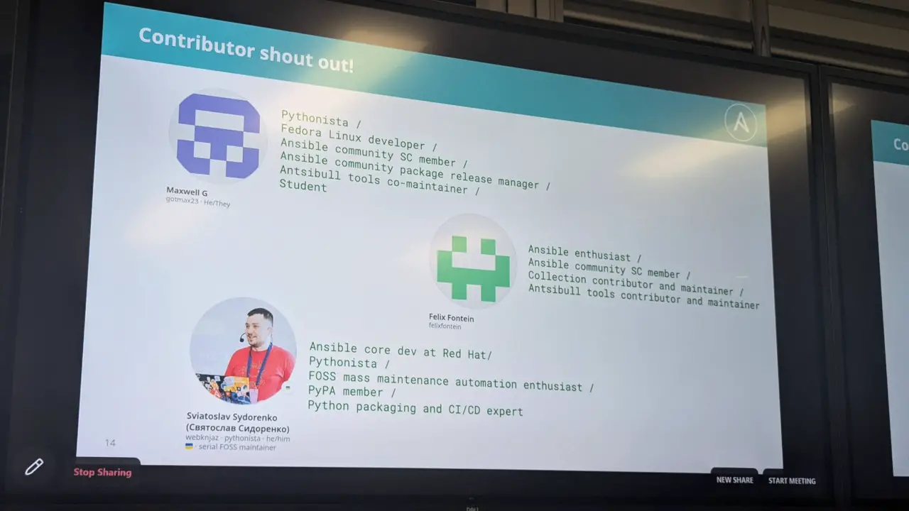 Ansible Community Meetup 2024 contributions