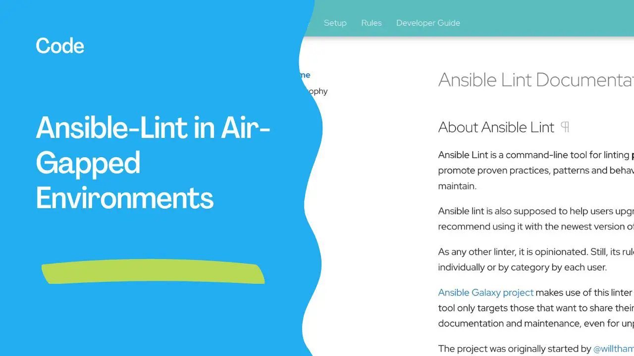 Ansible-Lint in Air-Gapped Environments: Offline Setup Guide