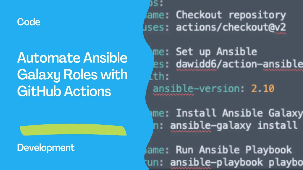 Automate Ansible Galaxy Roles with GitHub Actions