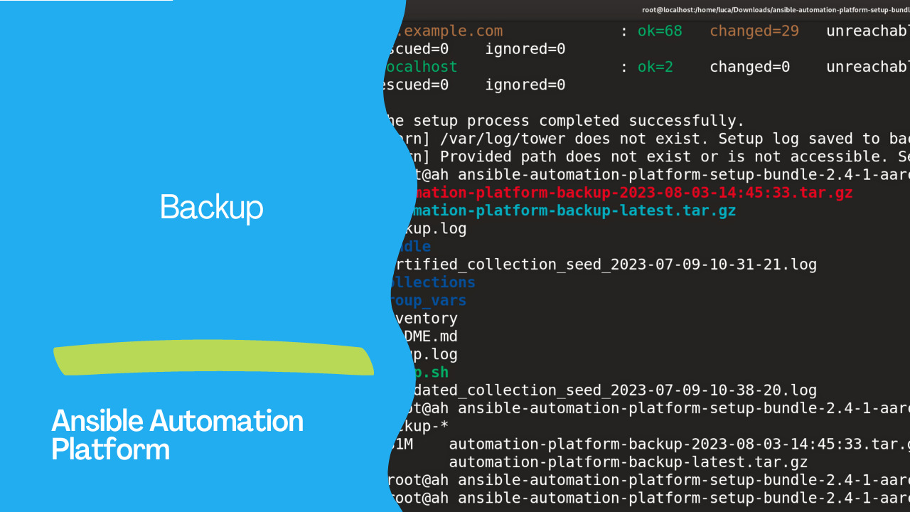 Backup Ansible Automation Platform