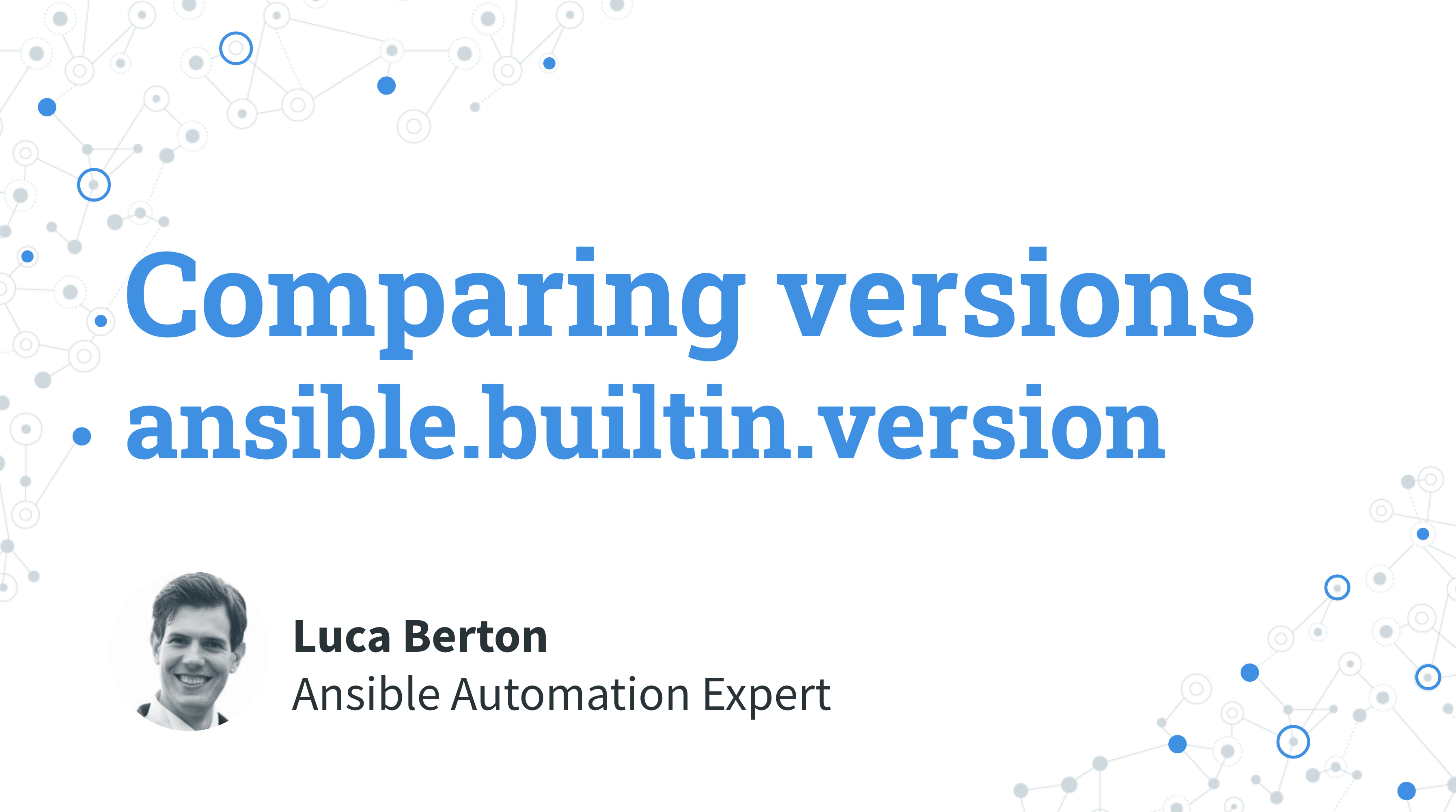 Comparing versions - ansible.builtin.version plugin