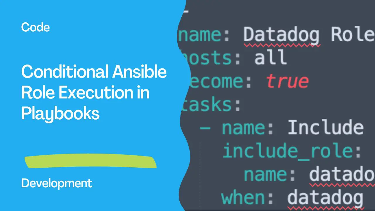 Conditional Ansible Role Execution in Playbooks
