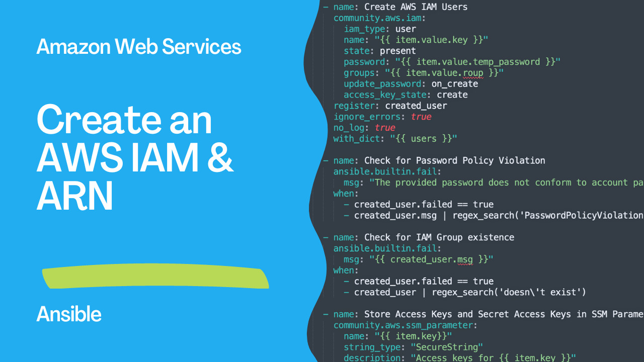 Effortlessly Create AWS IAM Users and Store their Access Keys with Ansible