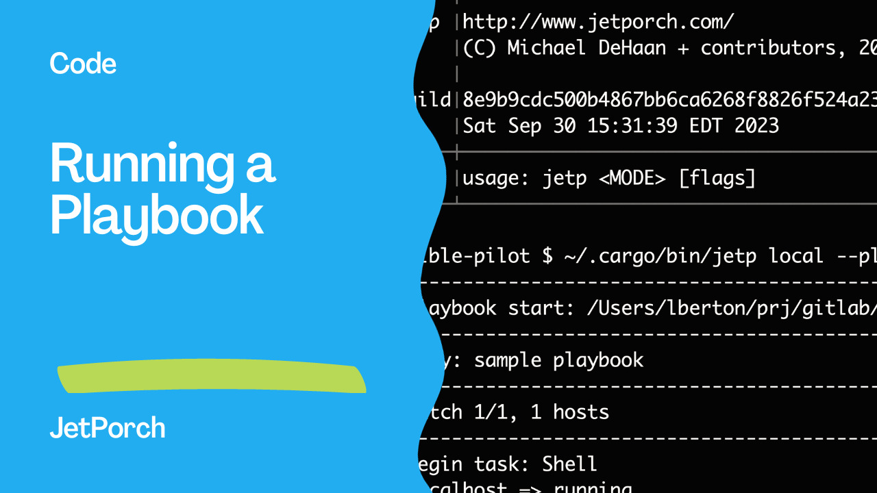 Running a Playbook with JetPorch: A Quick Guide