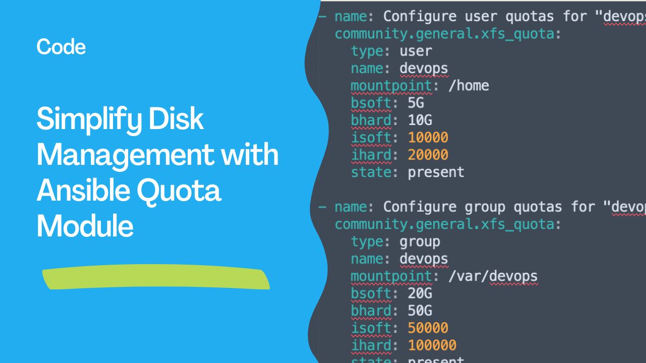 Simplify Disk Management with Ansible Quota Module