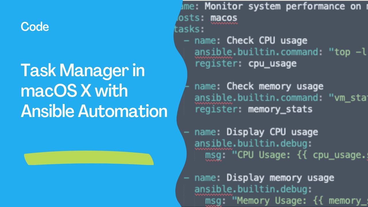 Task Manager in macOS X with Ansible Automation