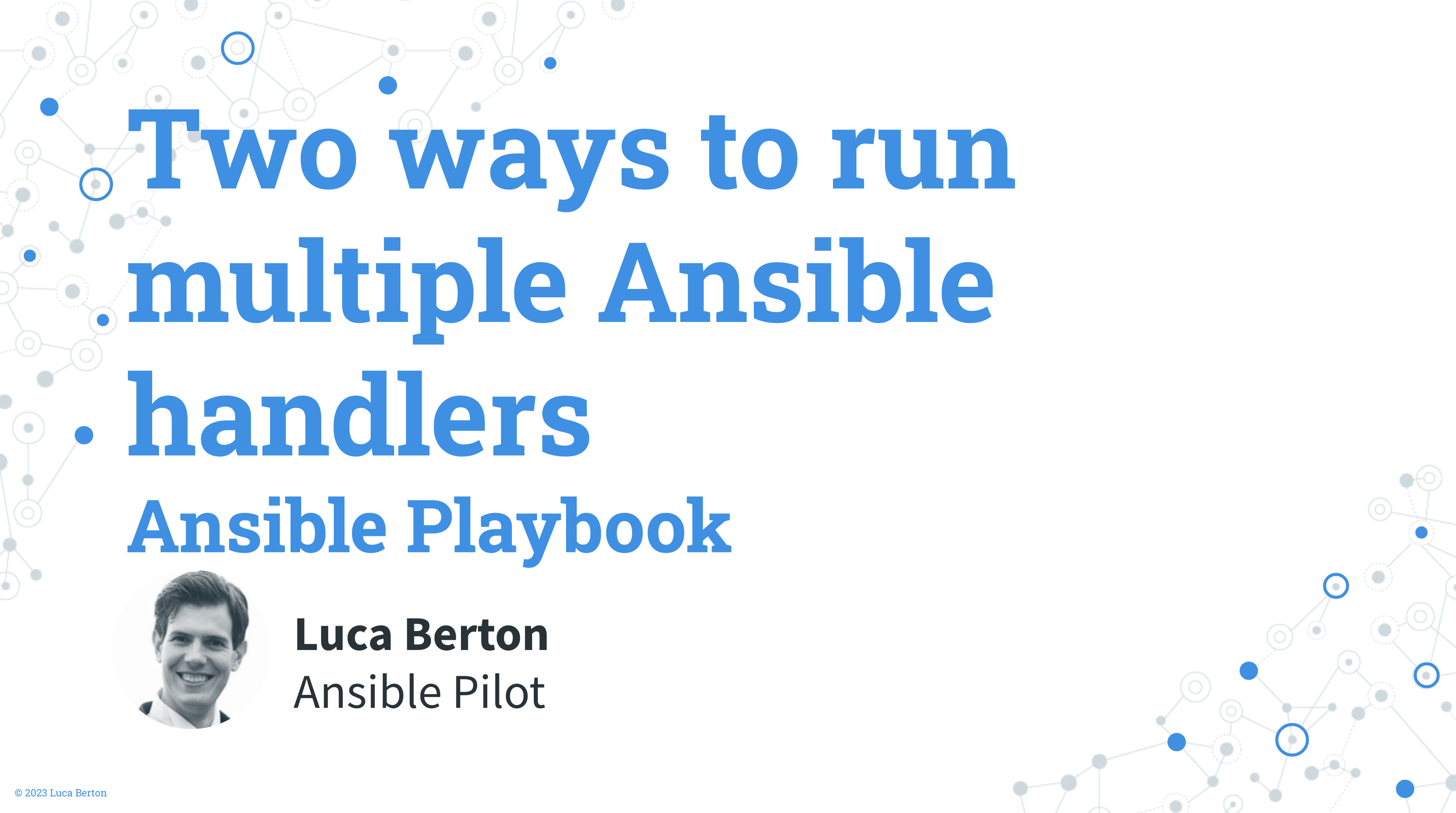 Two Ways to Run Multiple Ansible Handlers - Ansible Playbook