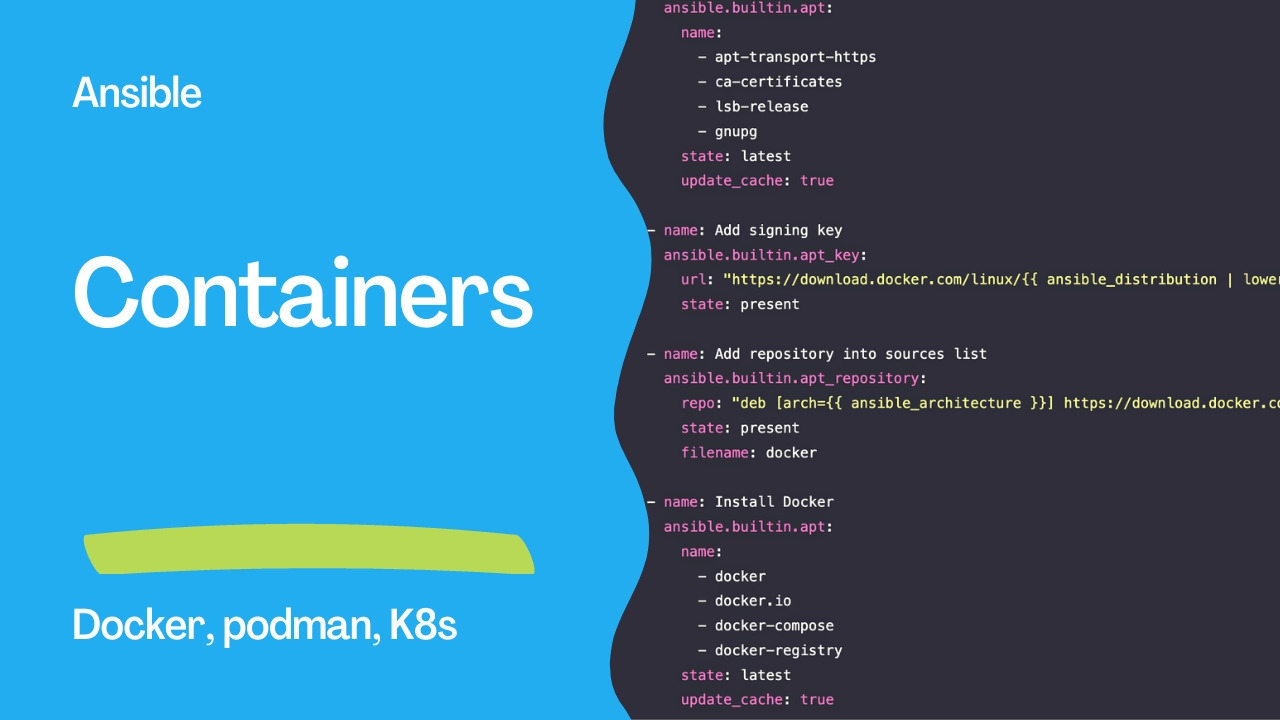 Master Ansible Automation for Docker, Podman, and Kubernetes