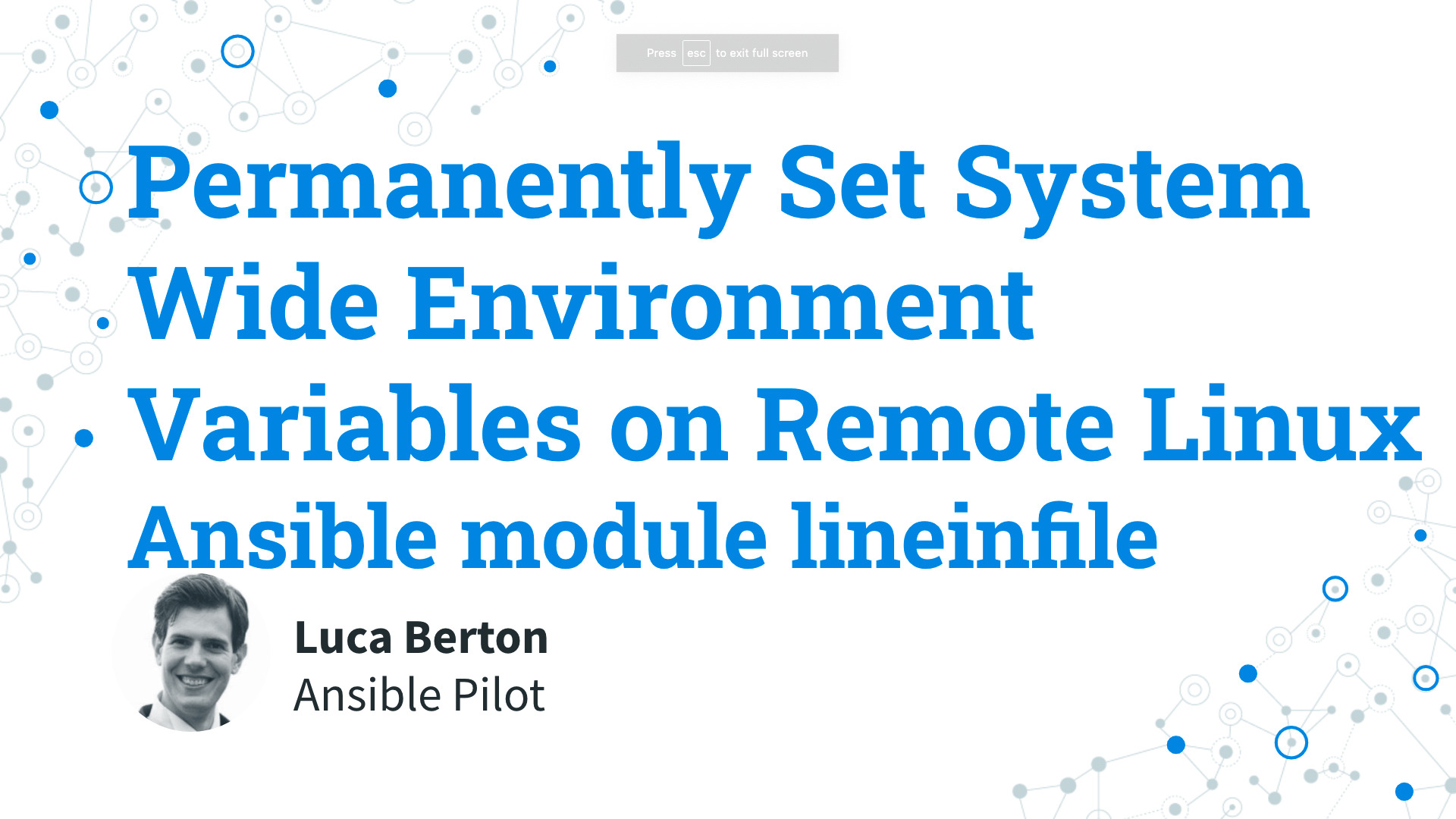 Set System-Wide Environment Variables on Linux with Ansible