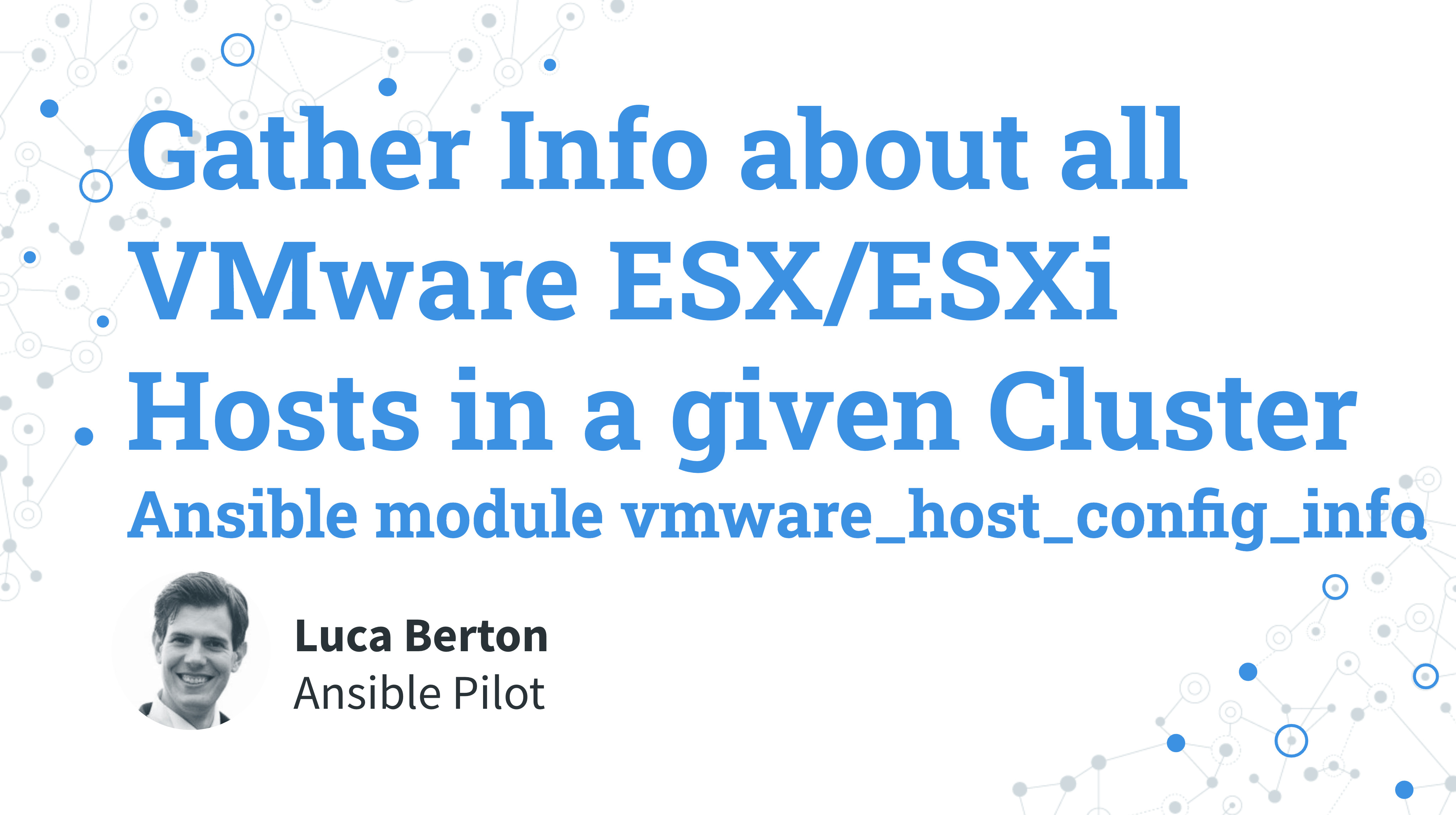 Gather VMware ESX/ESXi Host Info with Ansible