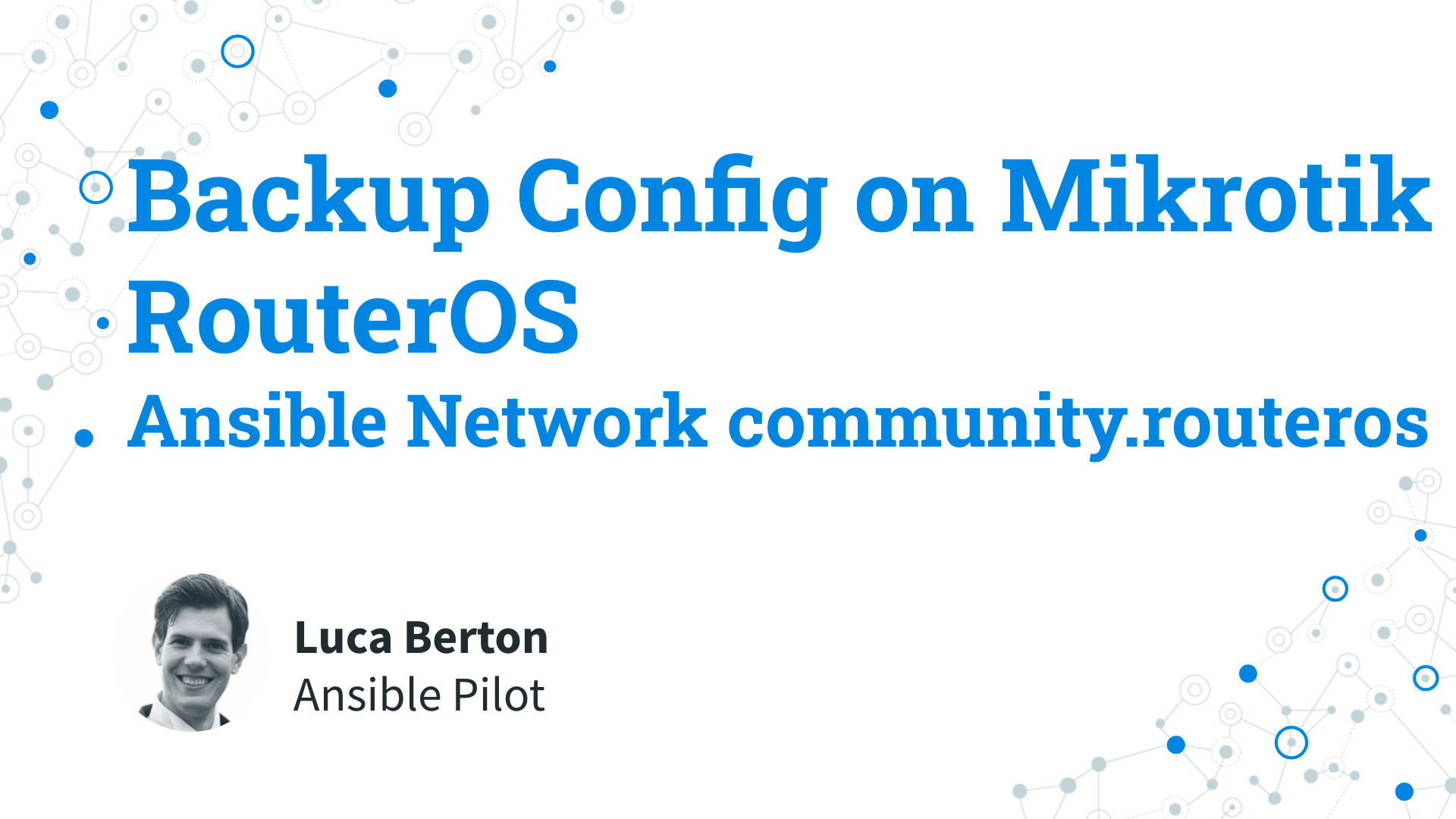 Automate Mikrotik RouterOS Config Backups with Ansible