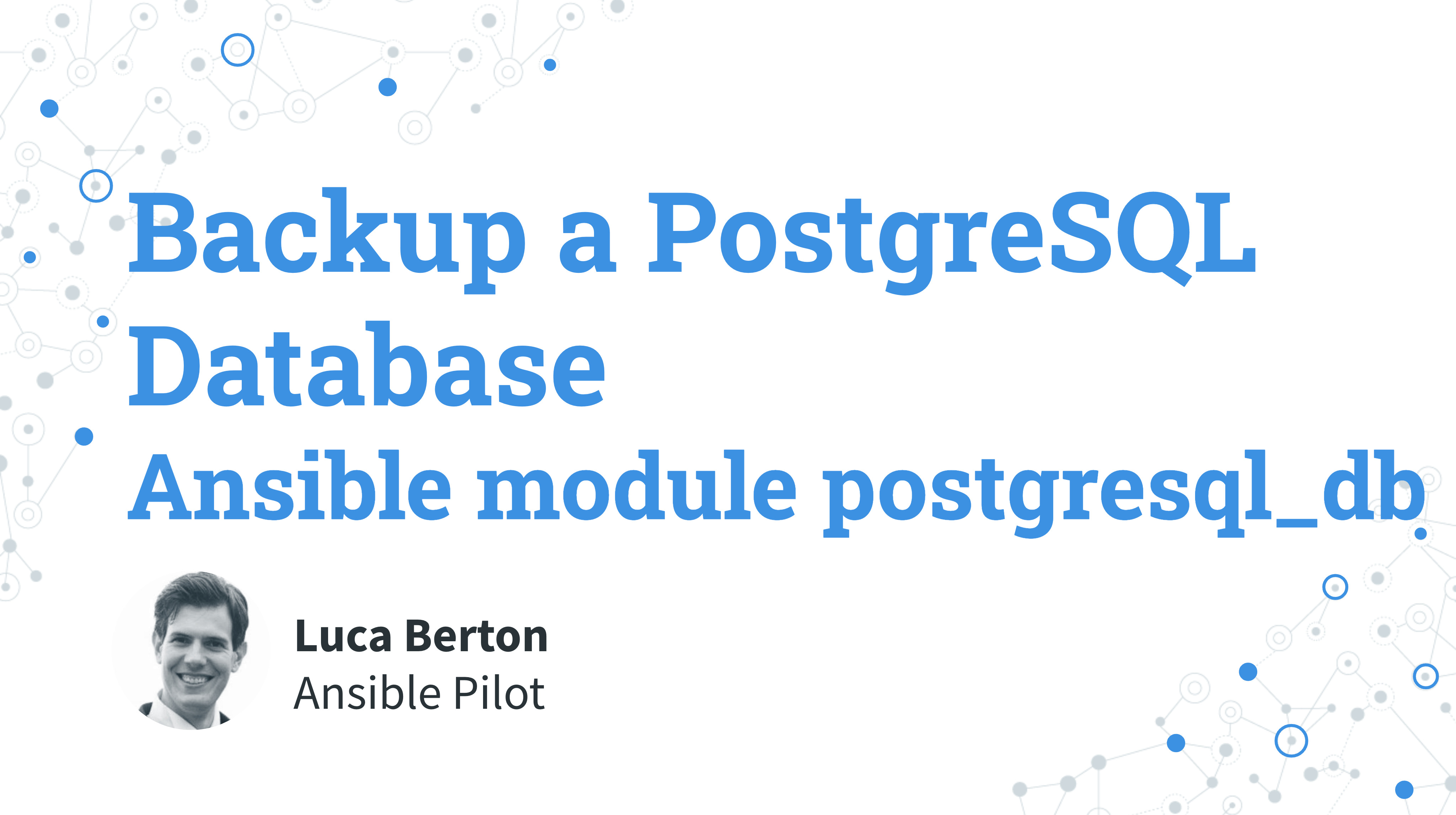 Automate PostgreSQL Backups with Ansible Playbook