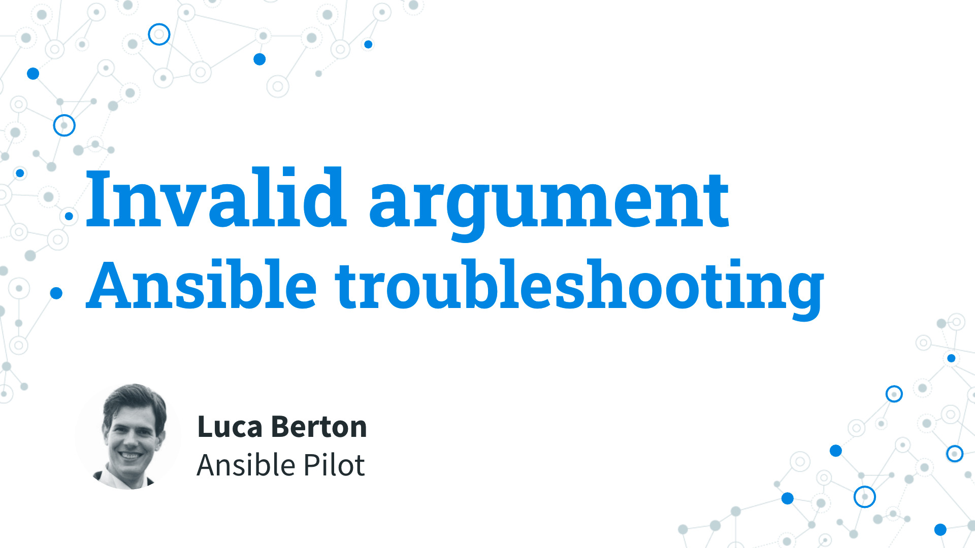 Ansible Troubleshooting: Resolving the "Invalid Argument" Error