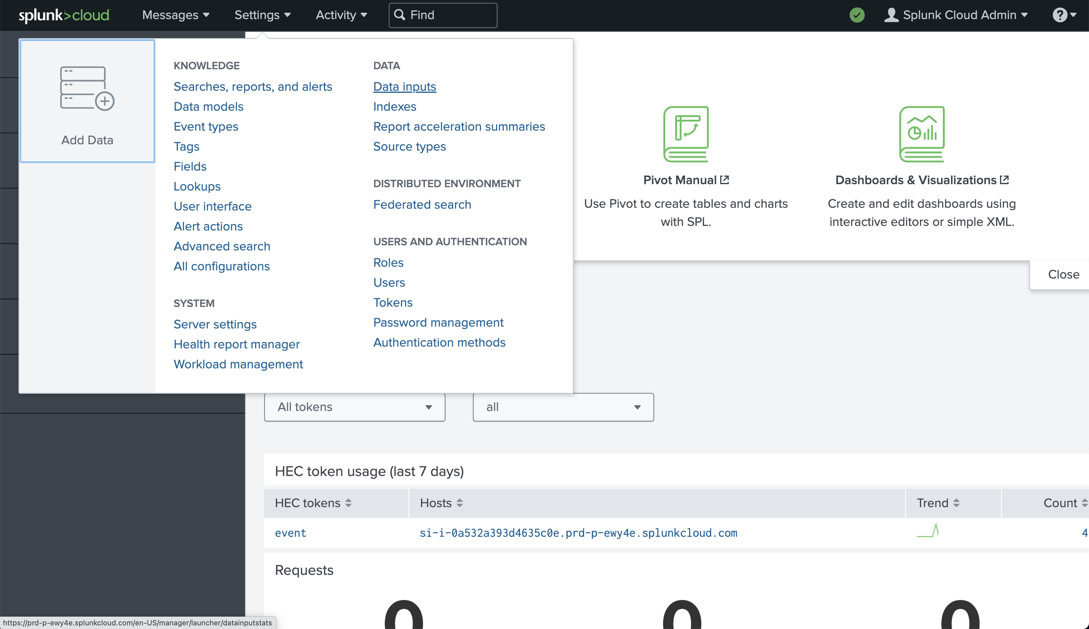 Splunk Data Inputs